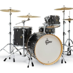 Black Stardust Gretsch Catalina Maple 4 Piece Shell Pack (22/12/16/14)
