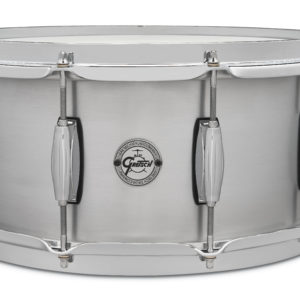 6.5x14 with Gretsch 302 Hoops Grand Prix Aluminum Snare Drum
