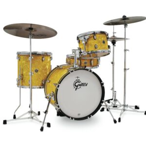 Yellow Satin Flame Gretsch Catalina Club 4 Piece Shell Pack (18/12/14/14SN)