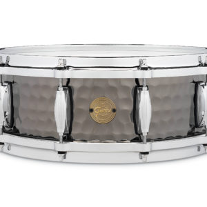 5x14 Gretsch Hammered Black Steel Snare Drum
