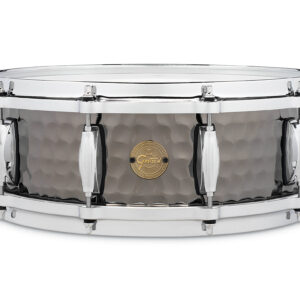 5x14 Gretsch Hammered Black Steel Snare Drum