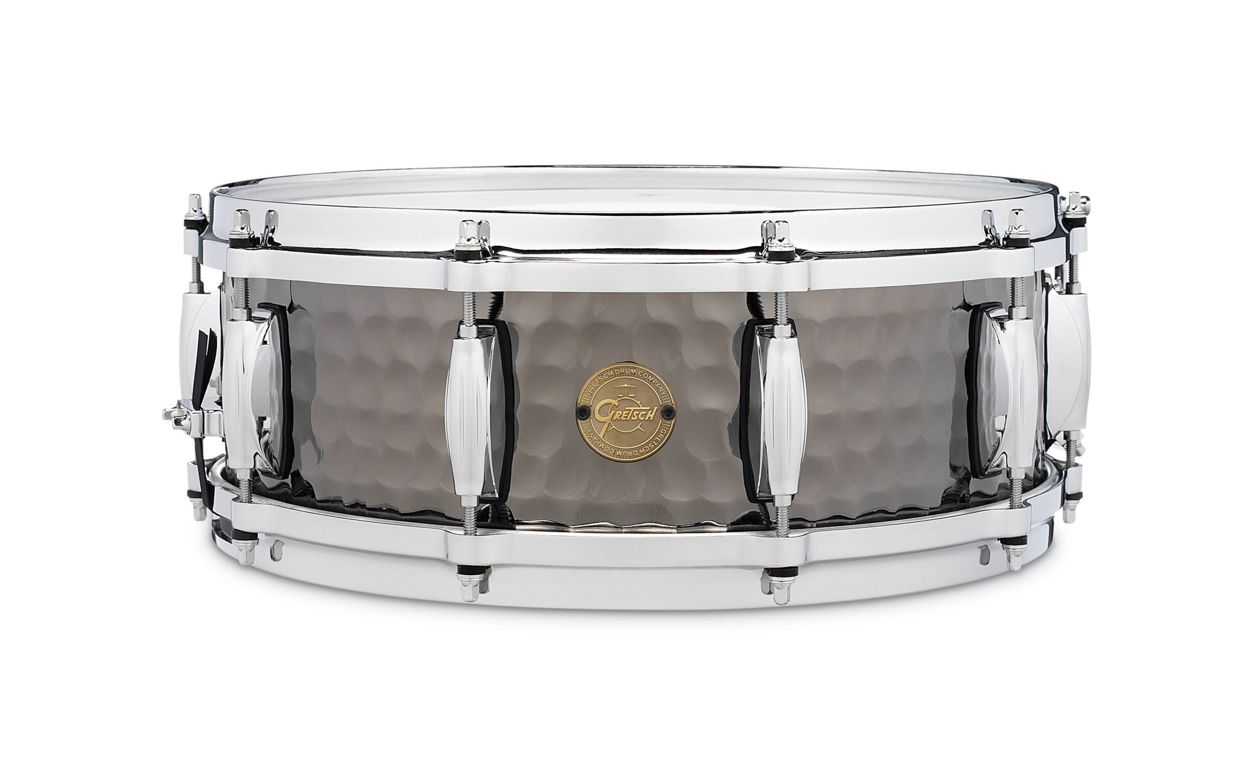 5x14 Gretsch Hammered Black Steel Snare Drum