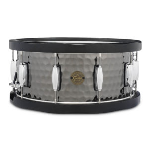 Gretsch 6.5X14 Hammered Black Steel Wood Hoop Snare Drum