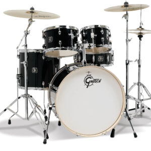 Black Gretsch Energy 5-Piece Kit with Full Hardware Package & Zildjian Cymbals