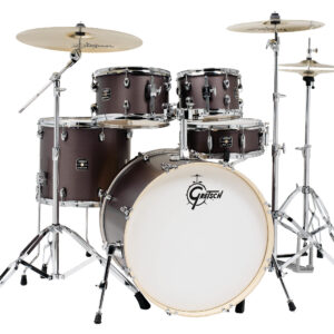 Brushed Grey Gretsch Energy 5-Piece Kit with Full Hardware Package & Zildjian Cymbals
