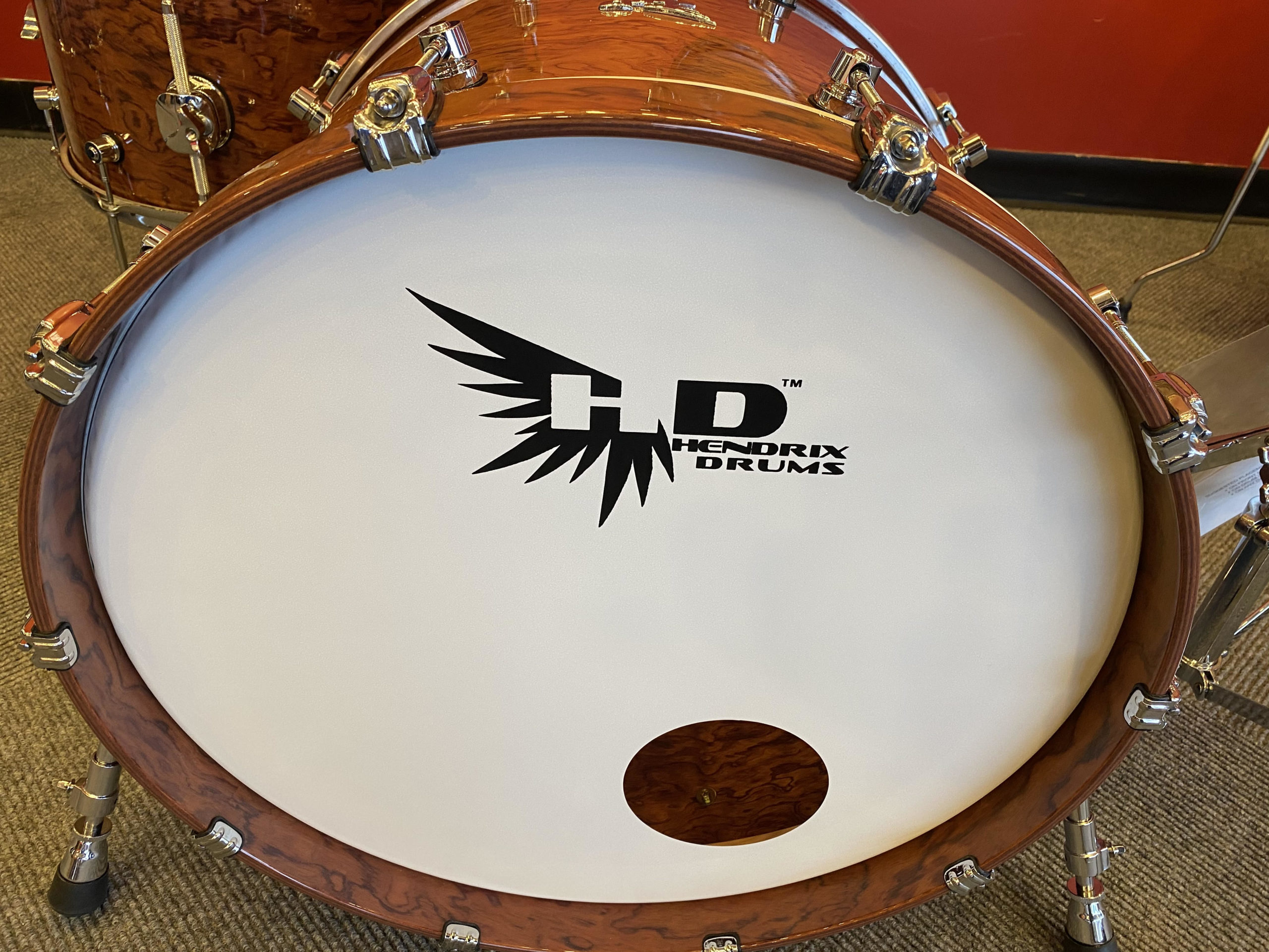 Hendrix Drums Perfect Ply 3 Piece Shell Pack 12/16/22 - Bubinga Gloss - Image 4