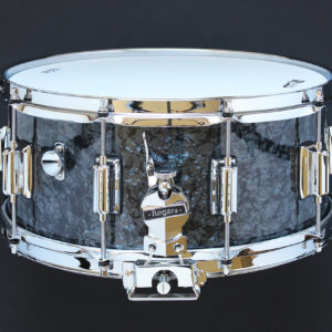 Rogers Dyna-Sonic 6.5" x 14" Classic Snare Drum with Beavertail Lugs - Black Diamond Pearl