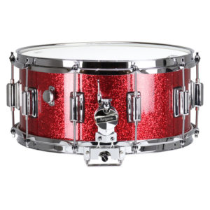 Rogers Dyna-Sonic 6.5" x 14" Classic Snare Drum with Beavertail Lugs - Red Sparkle Lacquer