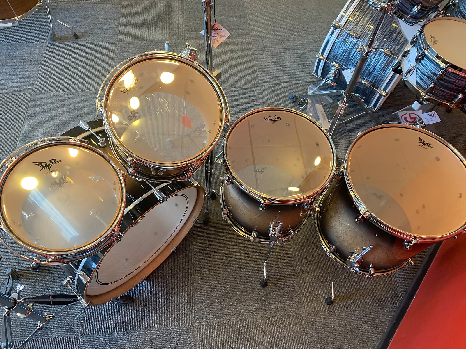 Hendrix Drums HD Birch 5pc Rock Shell Pack Black Burst Lacquer - Image 5