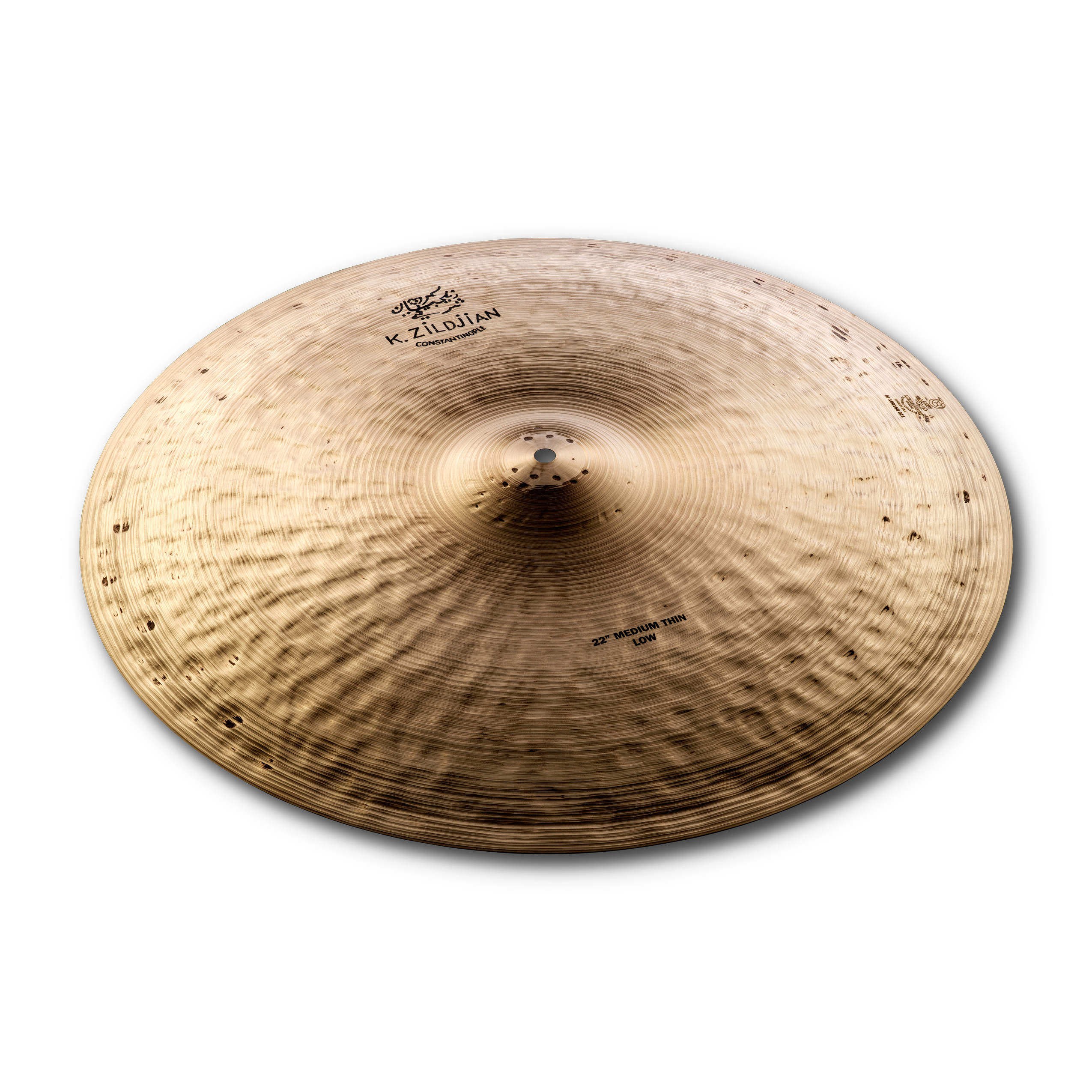 22" K Constantinople Medium Thin Ride, Low