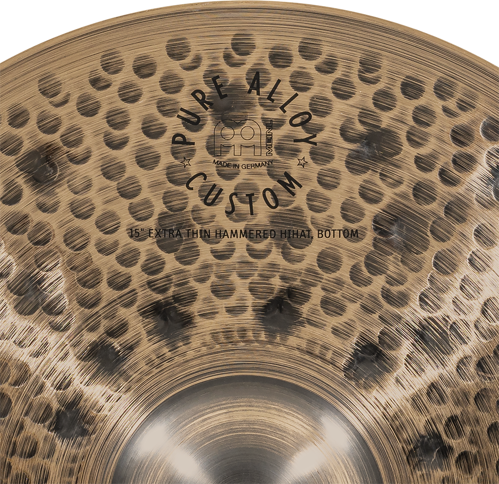 Meinl 15" Pure Alloy Custom Extra Thin Hammered Hi-Hat - Image 9