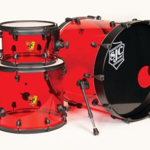 SJC Custom Drums Josh Dun Signature Collection Series 3-Piece Shell Pack - Red Acrylic