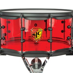 SJC Custom Drums Josh Dun Signature Collection Series Snare Drum - 6.5" x 14", Red Acrylic