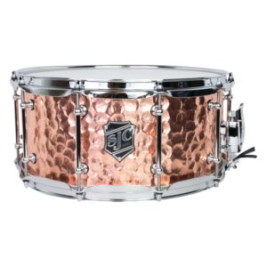 SJC Custom Drums Alpha Series Snare Drum - 6.5" x 14", Polished Hammered Copper