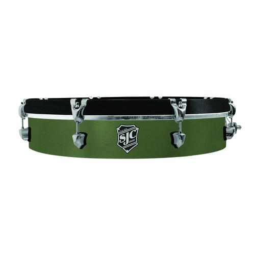 SJC Custom Drums Navigator Series UFO Drum - 4" x 20", Deep Olive Green - Image 2