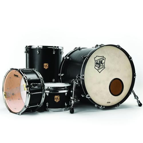 SJC Custom Drums Tour Series 3-Piece Shell Pack - Matte Black - Image 4