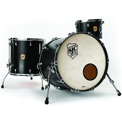 SJC Custom Drums Tour Series 3-Piece Shell Pack - Matte Black - Image 5