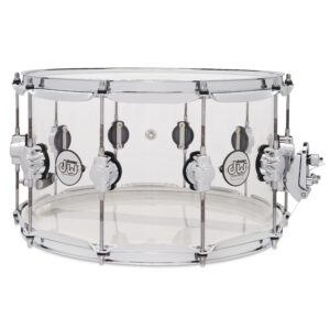 DW Design Series Snare, 8" x 14", Acrylic Snare w/ Chrome Hardware