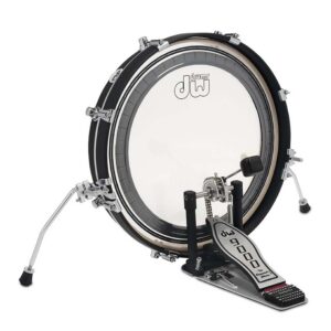 DW Design Series Maple Pancake Bass Drum, 3" x 20", Black Satin Lacquer w/ Chrome Hardware