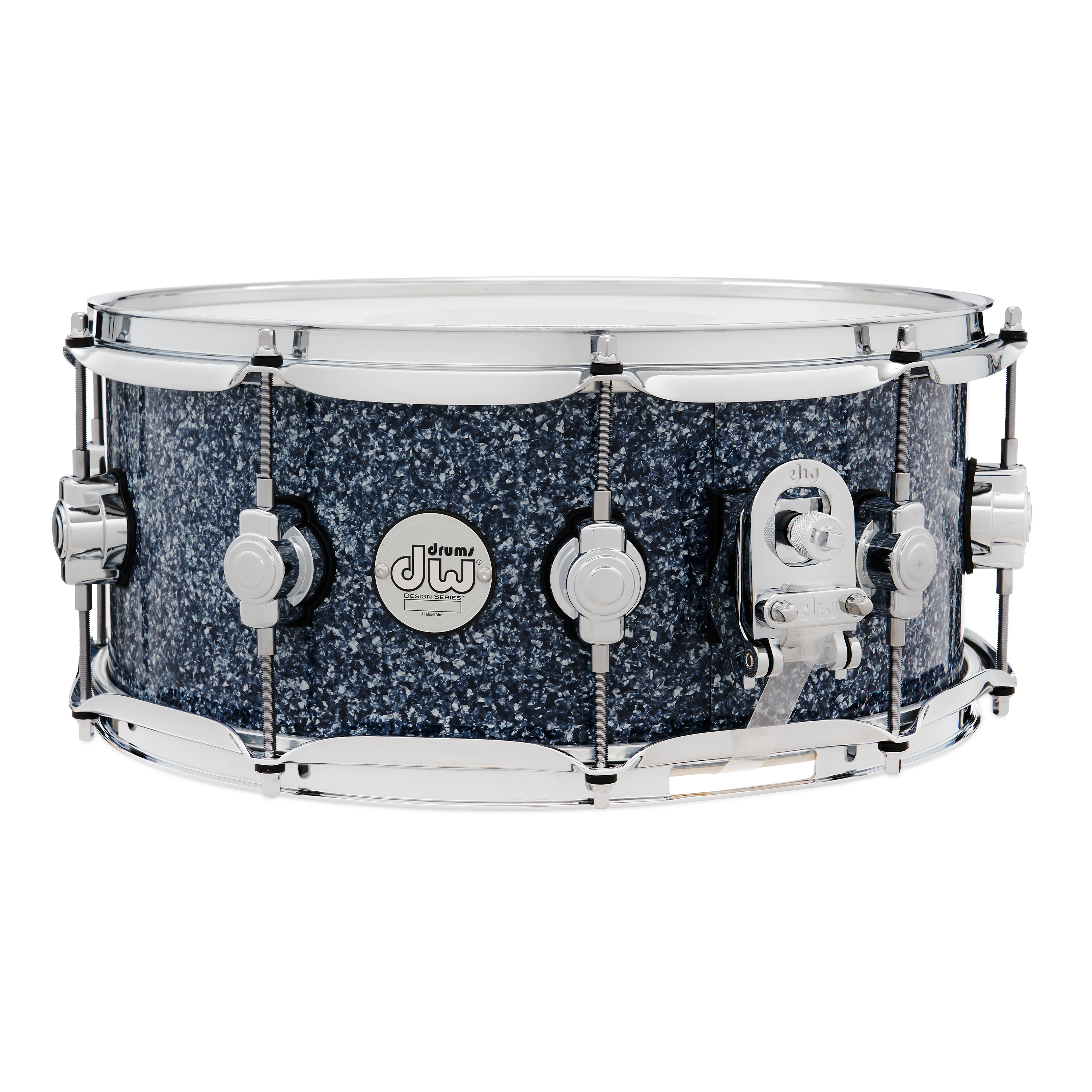 DW Design Series 6" x 14" Snare Drum, Blue Granite - Image 3