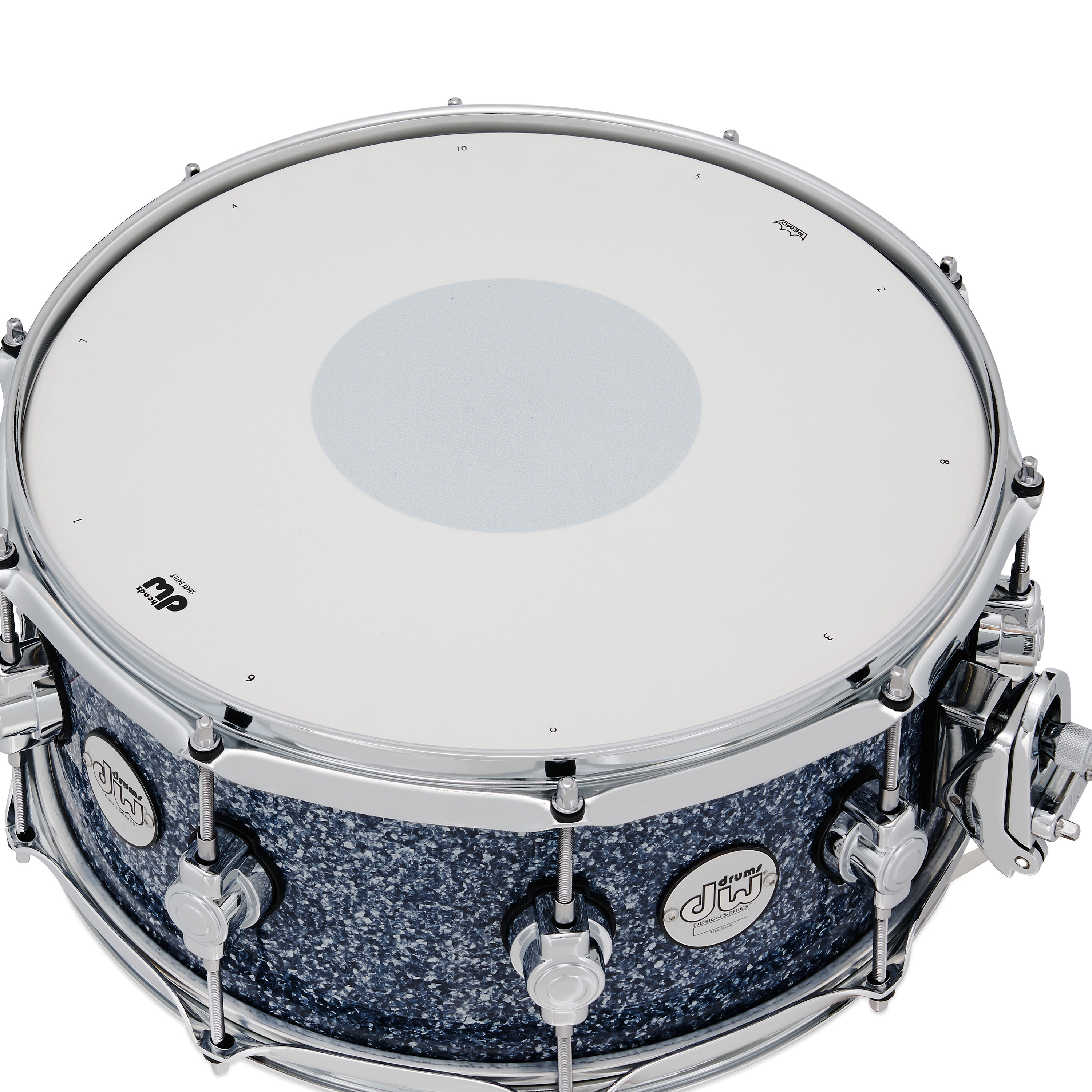 DW Design Series 6" x 14" Snare Drum, Blue Granite - Image 6