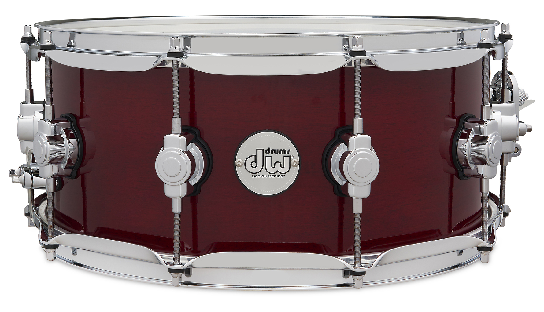 DW Design Series 6" x 14" Snare Drum, Cherry Stain
