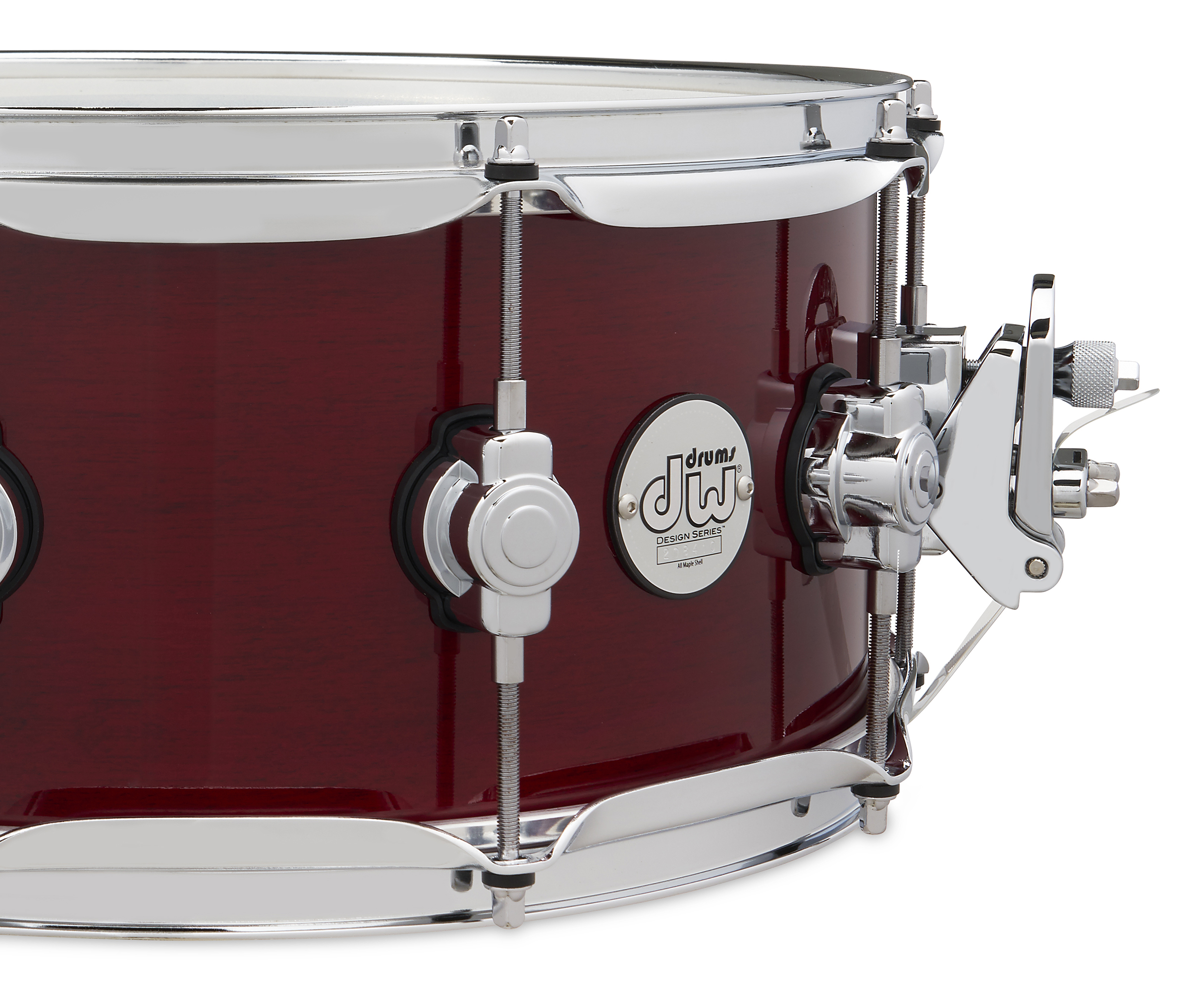 DW Design Series 6" x 14" Snare Drum, Cherry Stain - Image 2