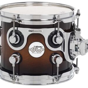 DW Design Series Maple Suspended Tom, 7" x 8", Tobacco Burst Gloss Lacquer w/ Chrome Hardware