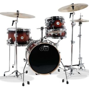 Design Series Mini Pro 4-Piece Maple Shell Pack, Tobacco Burst w/ Chrome Hardware