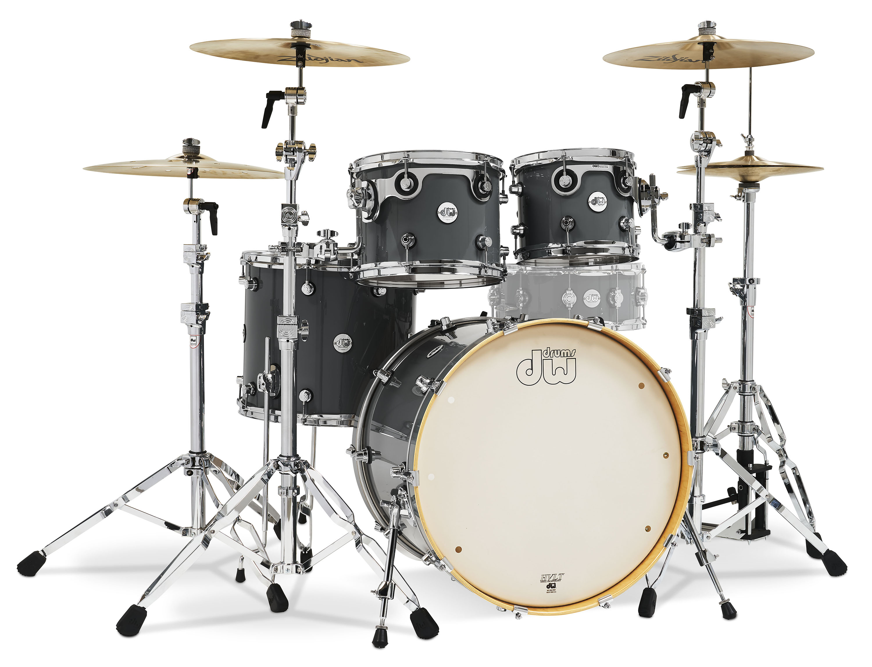 Design Series 4-Piece Maple Shell Pack, Steel Gray w/ Chrome Hardware