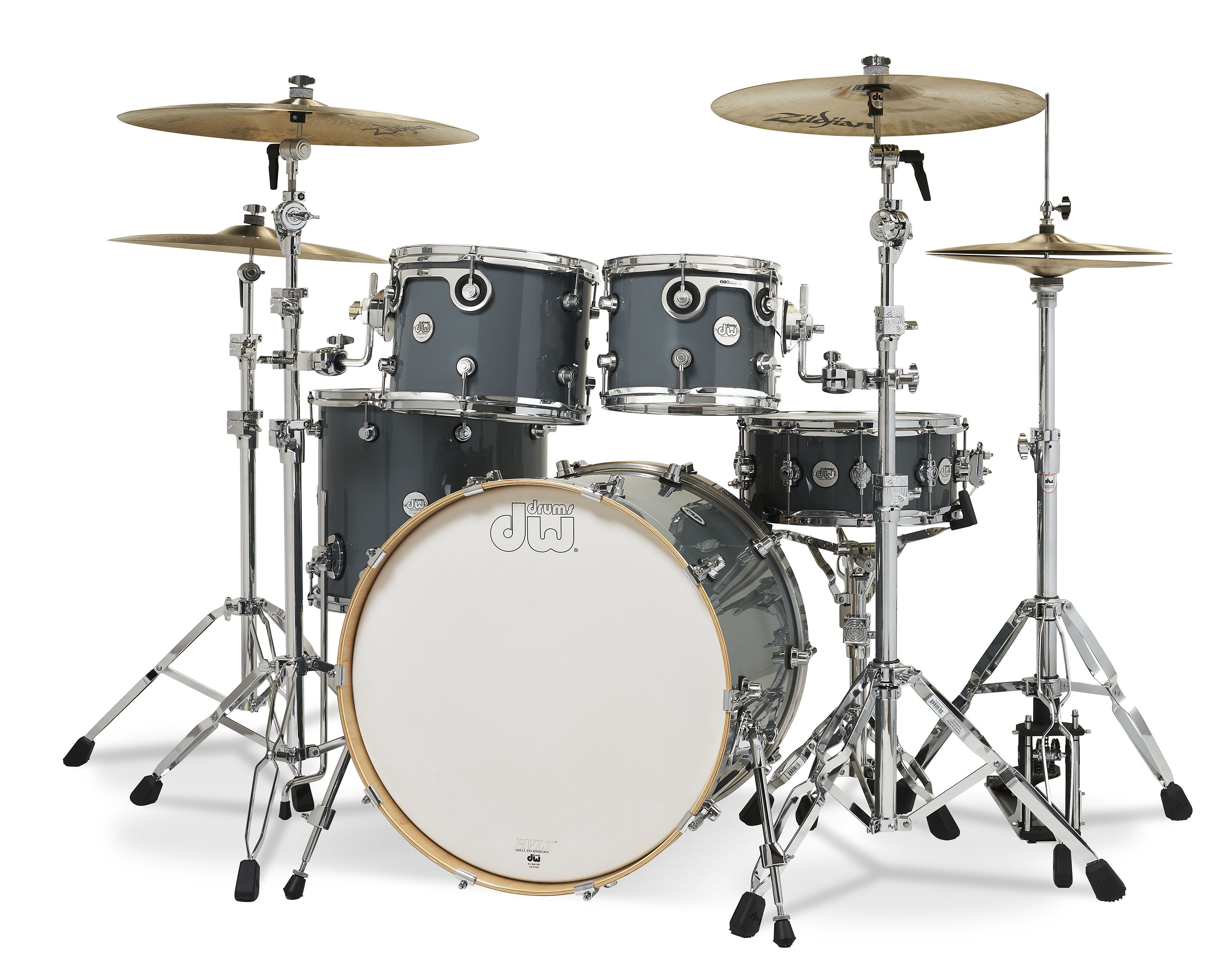 Design Series 4-Piece Maple Shell Pack, Steel Gray w/ Chrome Hardware - Image 2