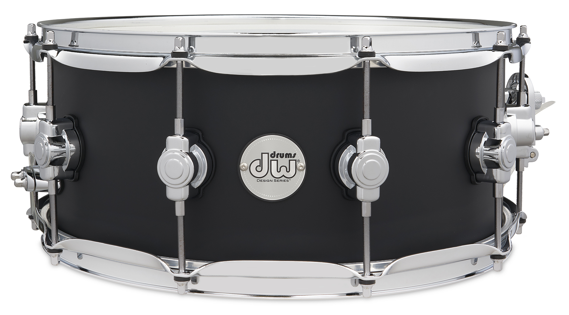 DW Design Series Black Satin Snare Drum, 6" x 14"