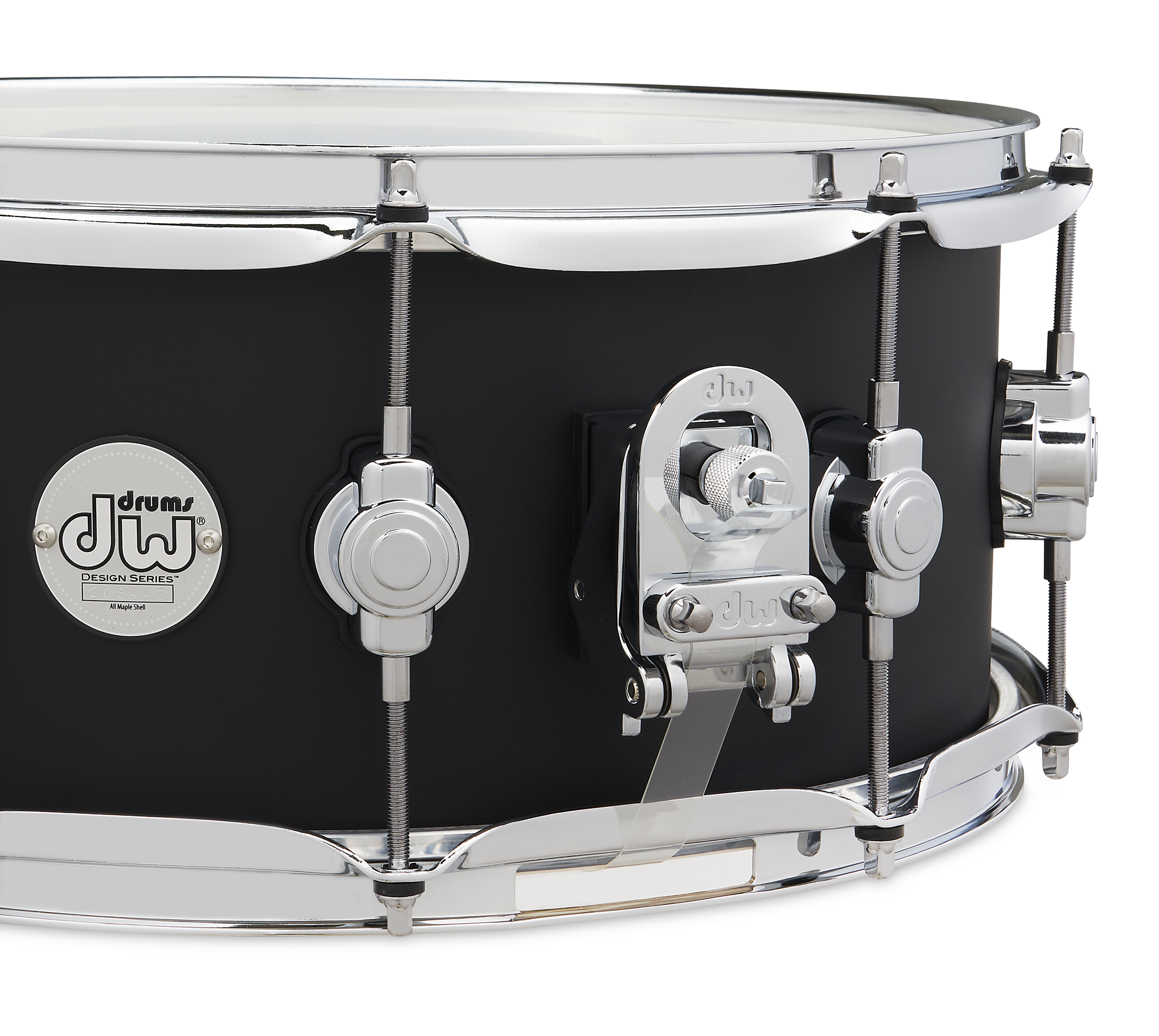 DW Design Series Black Satin Snare Drum, 6" x 14" - Image 3