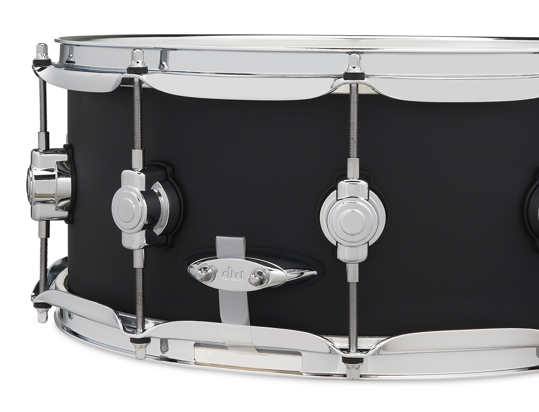 DW Design Series Black Satin Snare Drum, 6" x 14" - Image 5