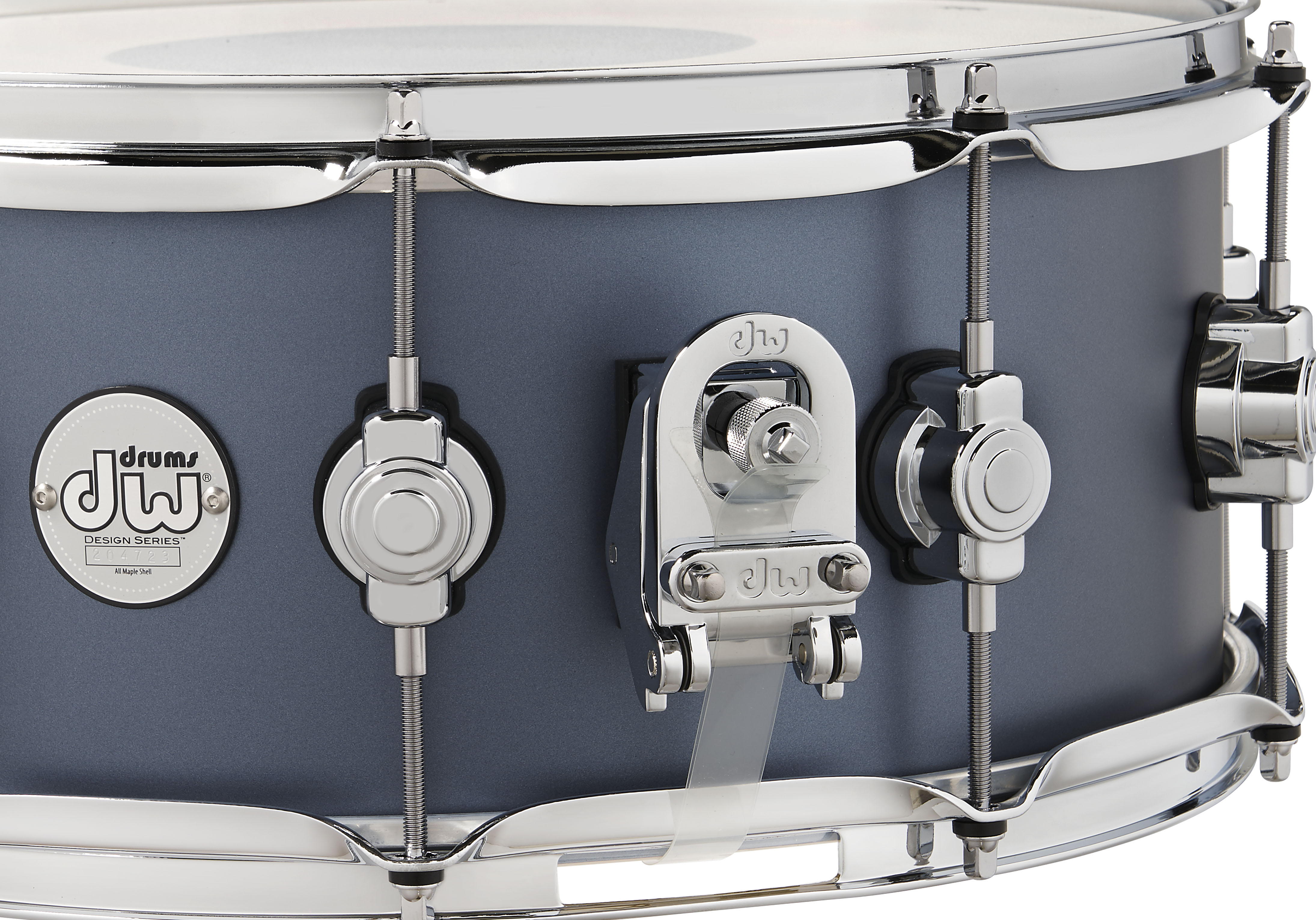 DW Design Series 6" x 14" Snare, Slate Blue - Image 2