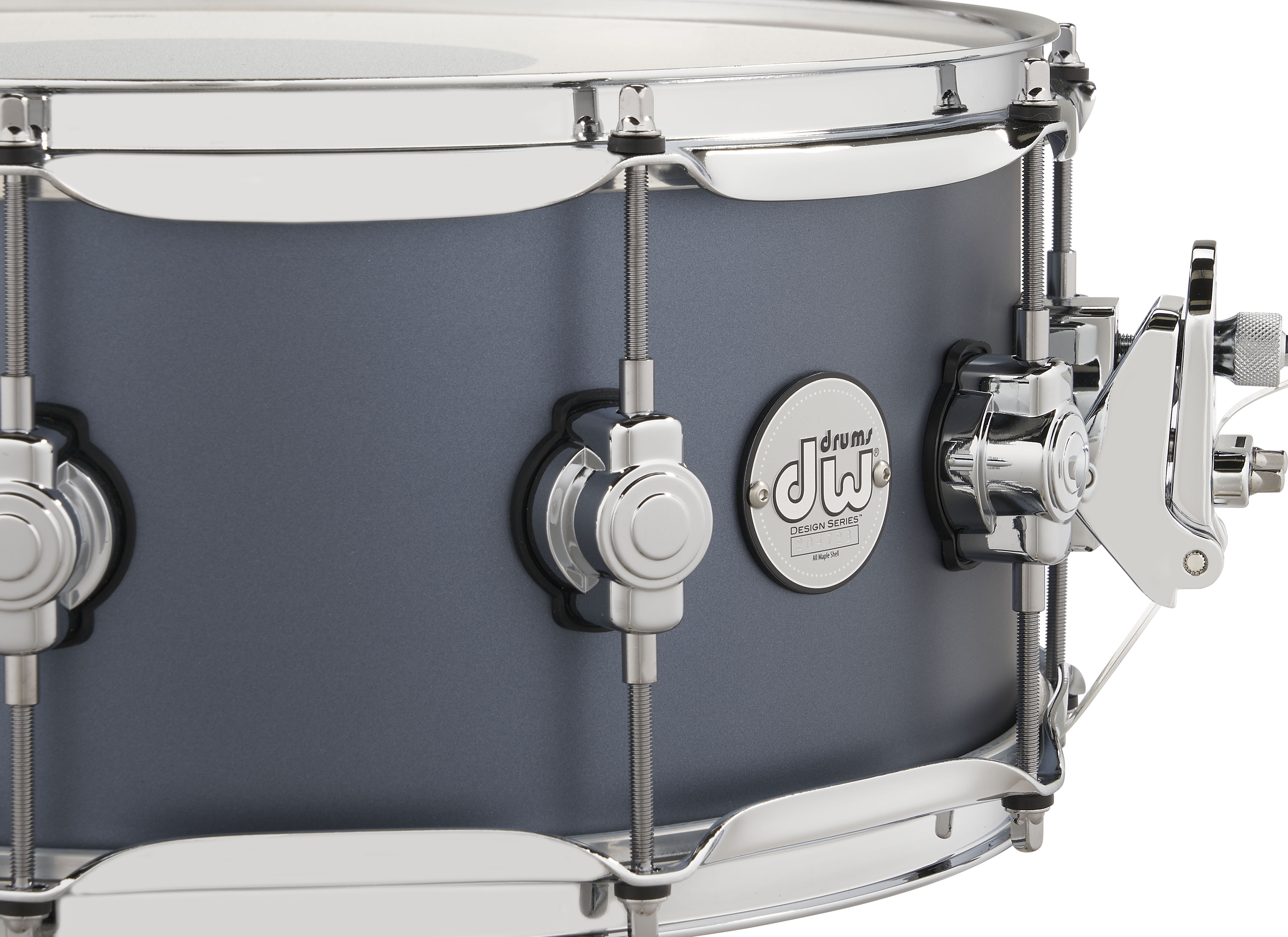 DW Design Series 6" x 14" Snare, Slate Blue - Image 3