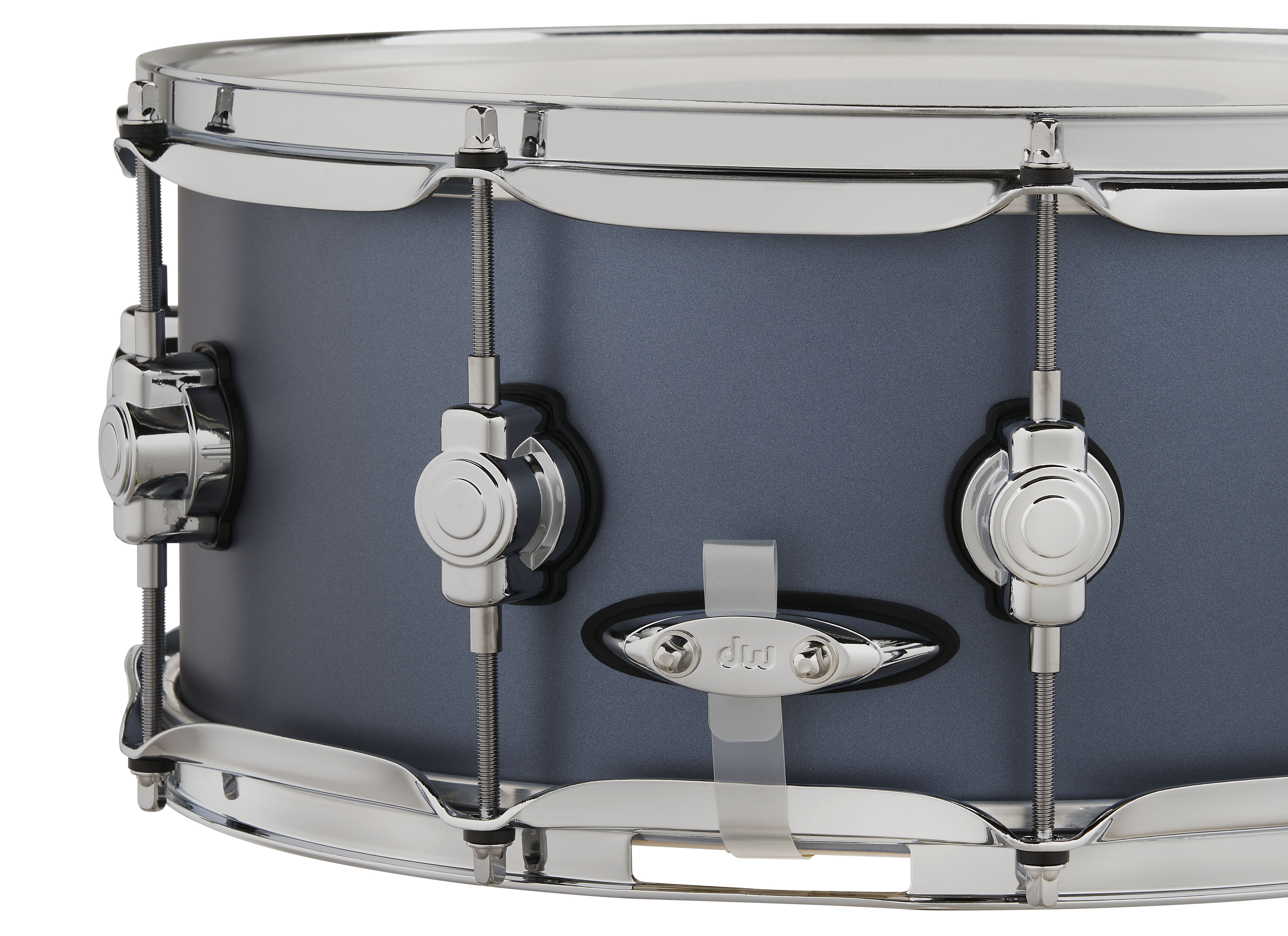 DW Design Series 6" x 14" Snare, Slate Blue - Image 5