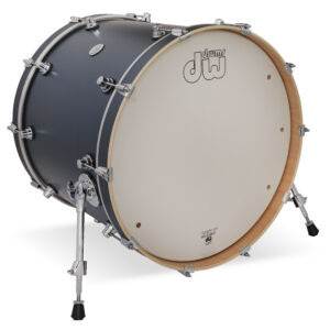 DW Design Series Maple Bass Drum, 18" x 22", Blue Slate Lacquer w/ Chrome Hardware