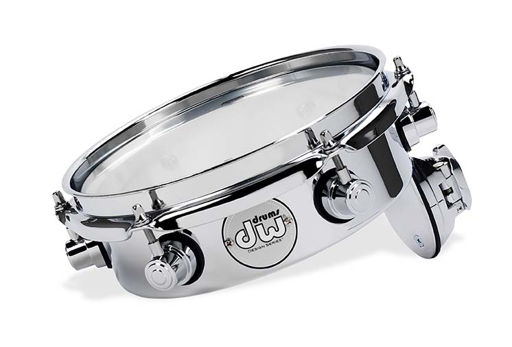 Design Series Piccolo Tom, 2.5" x 8", Chrome Over Steel w/ Chrome Hardware