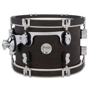 Concept Classic 8" x 12" Walnut Stain Tom with Natural Stain Hoops - Ebony Stain