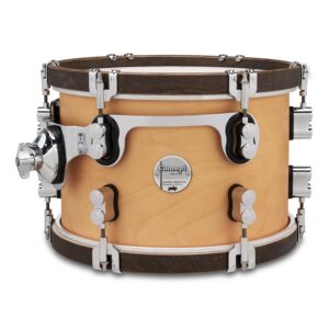 Concept Classic 8" x 12" Natural Stain Tom with Walnut Stain Hoops