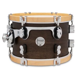 Concept Classic 8" x 12" Walnut Stain Tom with Natural Stain Hoops - Walnut Stain
