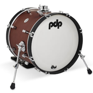 PDP Concept Classic 14" x 18" Ox Blood Stain Kick Drum with Ebony Stain Hoops