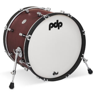 PDP Concept Classic 14" x 20" Ox Blood Stain Kick Drum with Ebony Stain Hoops