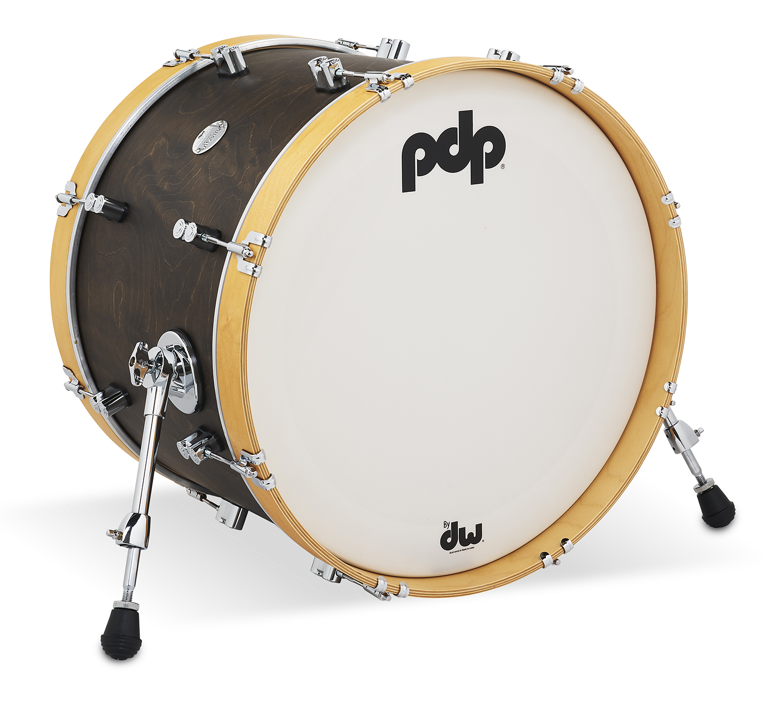 PDP Concept Classic 14" x 20" Walnut Stain Kick Drum with Natural Stain Hoops