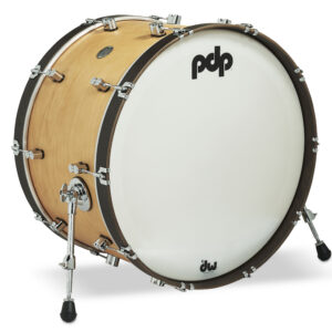 PDP Concept Classic 14" x 24" Natural Stain Kick Drum with Walnut Stain Hoops