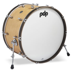 PDP Concept Classic 14" x 26" Natural Stain Kick Drum with Walnut Stain Hoops