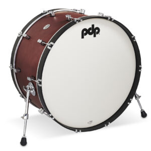 PDP Concept Classic 14" x 26" Ox Blood Stain Kick Drum with Ebony Stain Hoops
