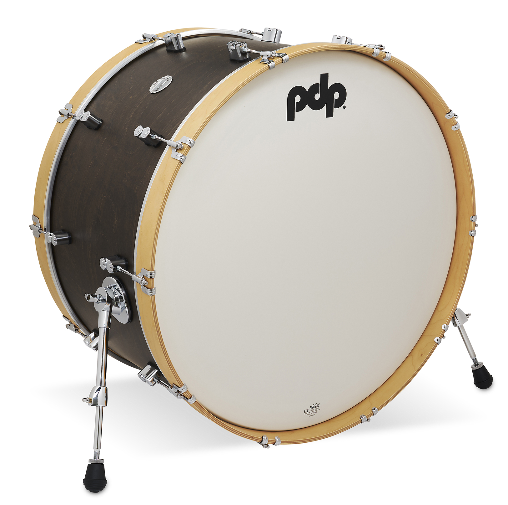 PDP Concept Classic 14" x 26" Walnut Stain Kick Drum with Natural Stain Hoops