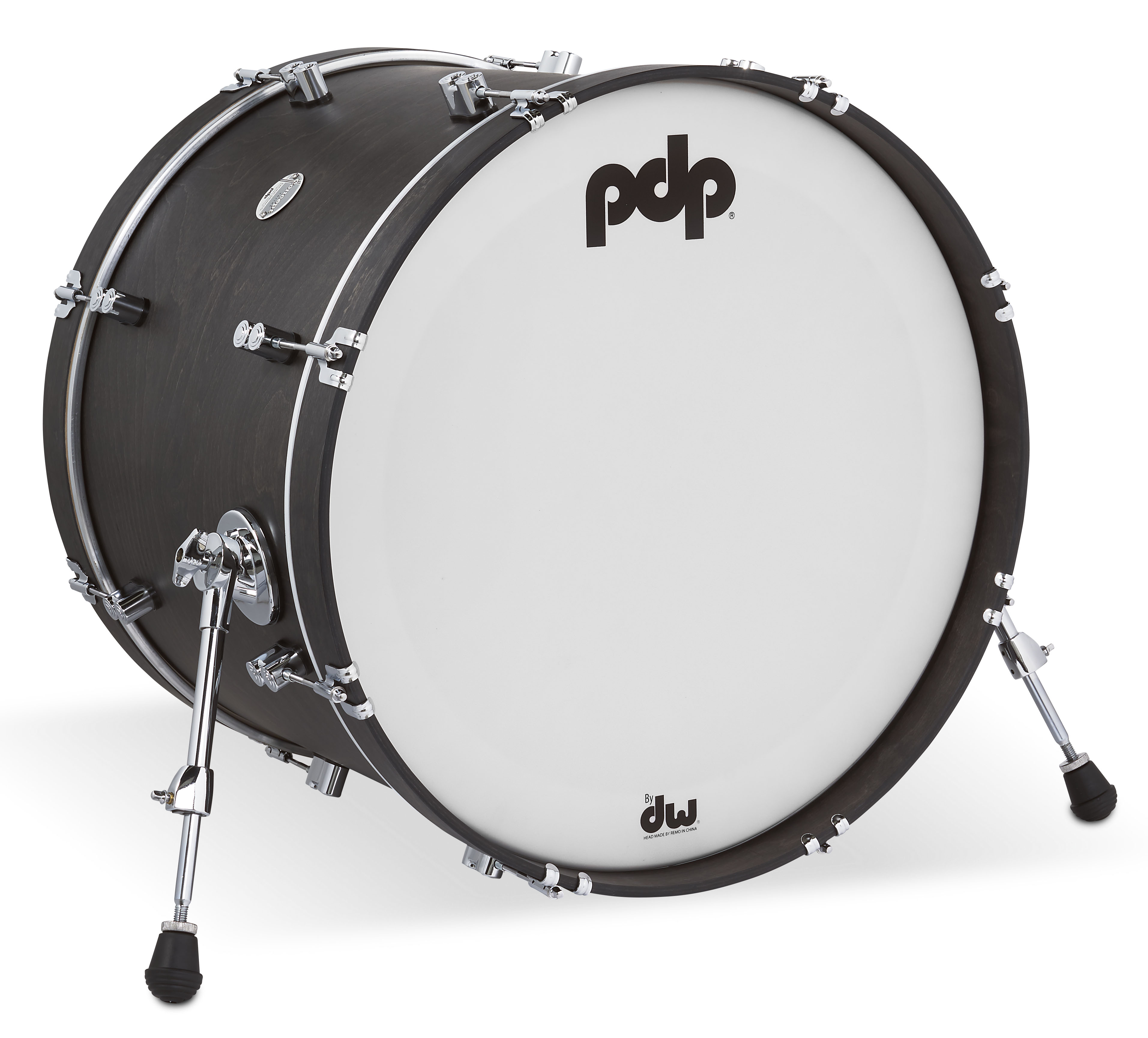 PDP Concept Classic 16" x 22" Ebony Stain Kick Drum with Ebony Stain Hoops